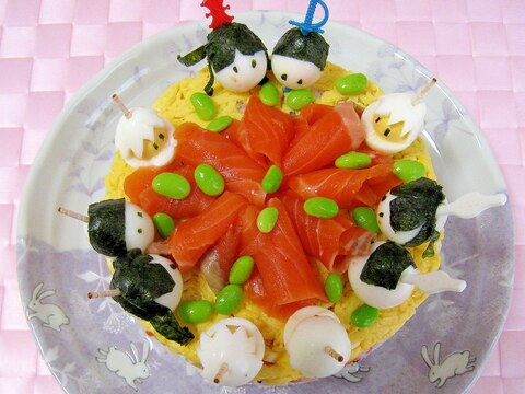 ひな祭り★ちらし寿司ケーキ♪